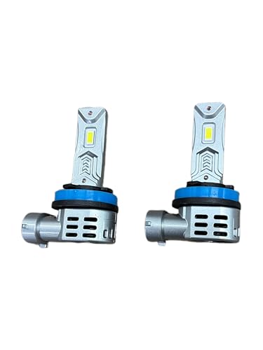 Image of Marsauto H11 /H8 /H9 Light Bulbs, 60,000LM Brightness, 6500K Cool White Bulbs with Fan, 10-Year Extended Lifespan, IP68 Waterproof, Real 1:1 Mini Size Plug N Play, Pack of 2