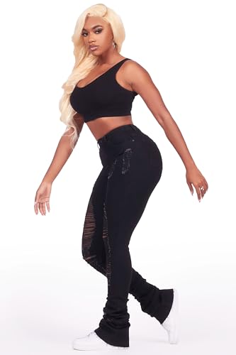 Women's Got A Crush Distressed Super Stacked Jean3