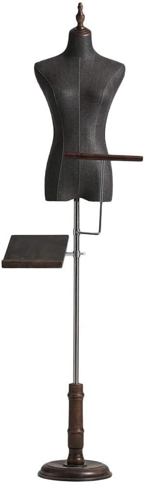 Female Mannequin Busts Torso Body n Clothing Dress Form with Pant Rack and Shoe Display Model Dummy Detachable Black