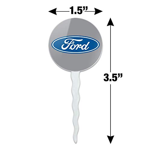 Graphics & More CUPCAKE.ROUND.FORDGAM001.Z005497_8 Ford Motor Company Blue Oval Logo Cupcake Picks Toppers Decoration Set Of 6 thumb #5