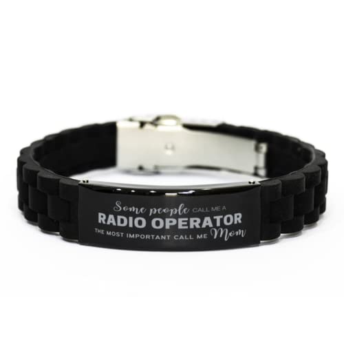 Radio Operator Mom Gifts for Radio Operator Some People Call me Radio Operator The Most Important Call me Mom Black Glidelock Bracelet Motivational, Inspirational Gifts Radio Operator Personalized