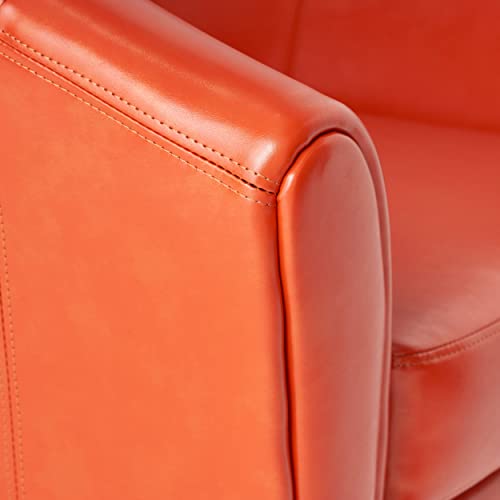 Christopher Knight Home Napoli Bonded Leather Club Chair, Orange 31.69 by 27.92 by 30.7 by Christopher Knight Home - Image 8
