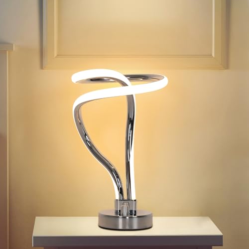DAXGD 16W Lampada da comodino,Lampada da Comodino Touch Dimmerabile,3000k Abat jour da comodino moderne,Lampe de table LED créative,Perfetto per Camera da Letto,Soggiorno,Ambiente,Regalo(Bianco caldo)
