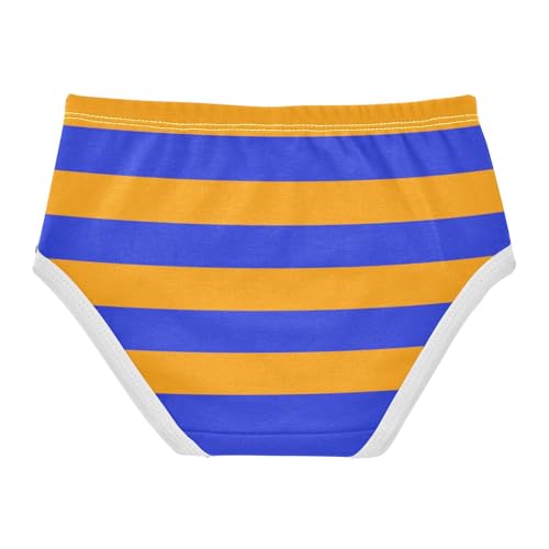 Orange Navy Stripe Toddler Girls's Underwear 2T2