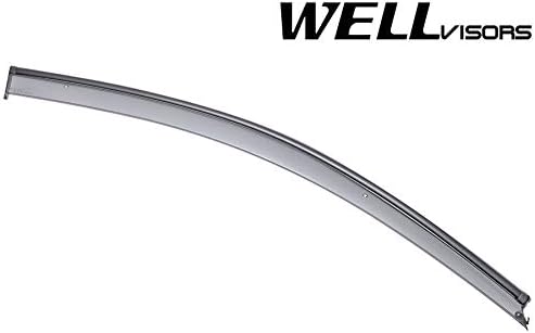 WellVisors Window Visors Wind Deflectors Compatible with Mercedes-Benz 2010-2016 E-Class Sedan W212 with Black Trim Rain Guards 3-847MB015