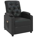 vidaXL Poltrona Alzapersona Massaggiante Nera in Similpelle