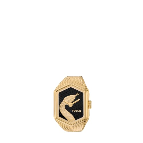 Image of Fossil Women's Watch Ring, Quartz Stainless Steel Two-Hand Ring Watch for Women