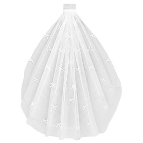 Fashionable Wedding Headpiece Veil Delicate Bowknot Embellishments Soft Tulle Headwear Decoration For Women And Girls Bridal Headpiece
