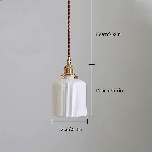 Suspension céramique blanche pour éclairage décoratif de ferme - 5