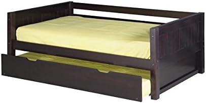 Camaflexi Panel Style Solid Wood Day Bed, Twin, Cappuccino