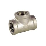 Syveco 2003006 Serie 2003 Weiblich Gleich T-Armaturen, Geformt Rostfreier Stahl, PN20, 1 x 1 x 1