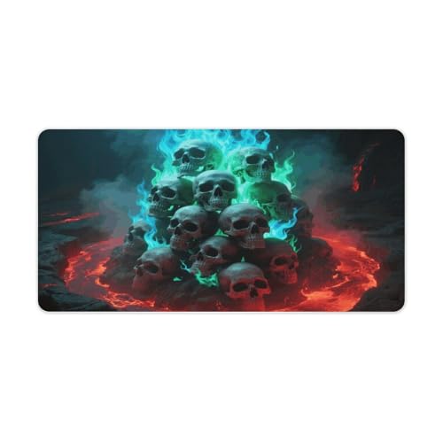 Alfombrilla Extendida Skulls Burning Fire 60x30 cm miniatura 5