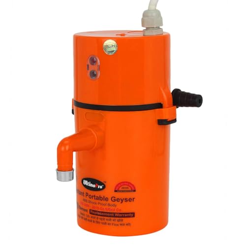 Image of Instant Electric Water Geyser 1L | Small Size, Powerful Heating | Perfect for Bathroom & Travel Use (Orange)