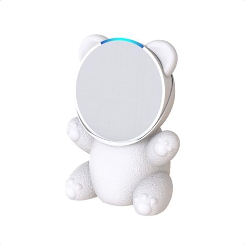 Suporte De Mesa Gato Gatinho Alexa Echo Pop (Branco)