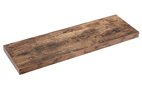 Acaza Étagère Murale, Tablette Flottante, Étagère Suspendue, pour Livres, Photos, décoration, 80 cm, MDF, Design Industriel, Marron Rustique Cover