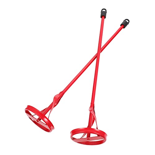 ARTIBETTER 2pcs Red Paint Mixing Rods 40x8.5cm Manual Cement Paint Blender Helical Design for Stains Epoxy Plaster