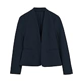 [アクアガレージ] リラクシーノーカラージャケット リラックス 部屋着 テレワーク ネイビー S