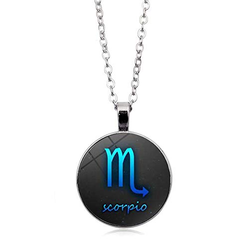 JczR.Y Scorpio Constellation Time Gemstone Luminous Necklace Glowing Sweater Chain ...