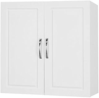 SoBuy FRG231-W, Kitchen Bathroom Wall Cabinet Wall Storage Cabinet Unit with Double Doors, 60x30x60cm, White