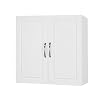 SoBuy FRG231-W Badkamerkast Hangend – Medicijnkast – Cosmetica – badkamerkast hangend – Hangkast voor de Badkamer – Wit