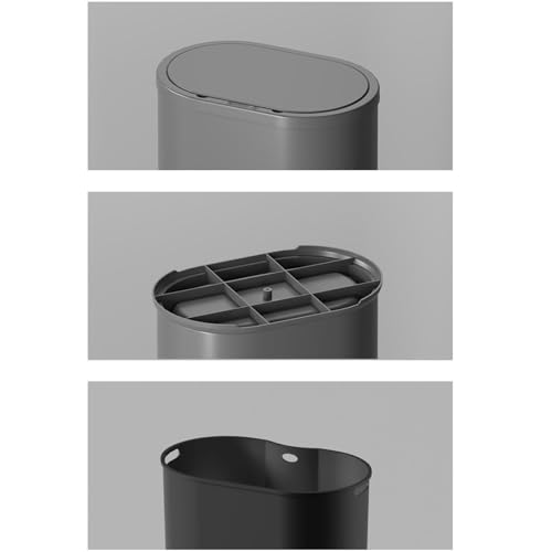 Cubo de basura automático sin contacto de acero inoxidable blanco con sensor para el hogar 4