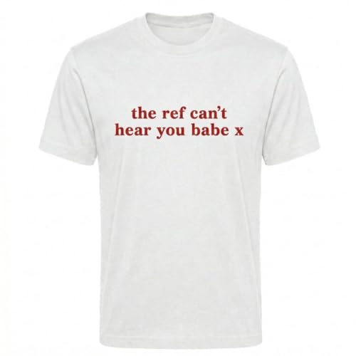 I LOVE FANCY DRESS Ref Cant Hear You Babe X England Womens Football T Shirt Funny England Fan Shirt Lions Supporter Tee St George Flag Graphic Womens Football Supporter Top