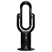 Vortex Air Fan Heater Hot + Cool - Oscillating Tower Heater with Bladeless Fans Hot and Cold Technology - Bladeless Fan Heater, Space Heater Tower Fan - 1,650W, 10 Speed Settings (Black Graphite)