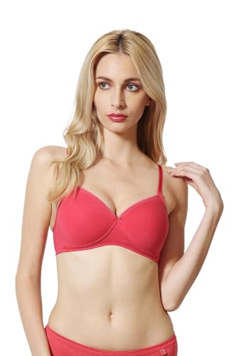 Image of Van Heusen Women's Cotton T-Shirt Bra|16 Hour Comfort|Everyday Bra|Breathable Perforated Cups|Anti Bacterial Tech|Sweat Absorbent|Padded|Wireless|Coverage|No Slip Soft Straps|Detachable Straps
