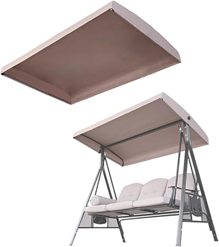 Toldo oscilante para porche de 3 plazas en color beige para jardin exterior 2