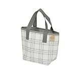 キャプテンスタッグ(CAPTAIN STAG) 保冷バッグ クーラーバッグ トートクーラーバッグ 折り畳み収納可能 容量4L グレー/チェック ブランシュ UT-523