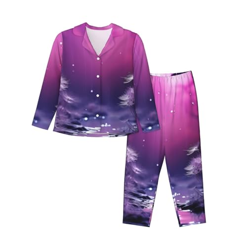 Pyjama 2 pièces doux femme à manches longues pour nuits paisibles