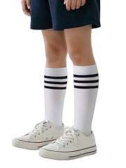 White Socks Black Striped Top