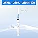 2.5ml/cc 23 Gauge 1 inch Syringes for Scientific Labs, Industrial Adhesives, Refilling Inks, Individually Package,100 Pack