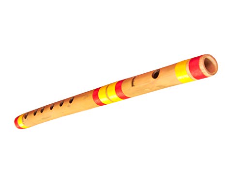 Image of Wish & Get Bamboo Flute /Bansuri, C Sharp 6 hole 17inches, Medium Free Carry Bag