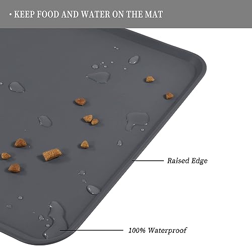 Reopet-Silicone-Pet-Feeding-Mat-Waterproof-Dog-Cat-Food-Mat-with-Raised-Edges-Dog-Cat-Water-Bowl-Placemats-Dog-Cat-Feeding-Mats-for-Food-and-Water-Prevent-Spill-Multiple-Colors-Sizes-for-Pets