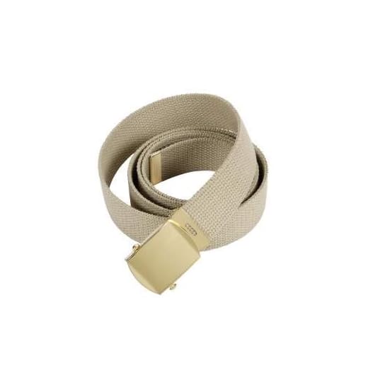 Rothco Ceinture militaire, Homme, Kaki | Boucle dorée., 54"