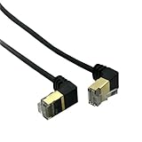 Câbles LPIQSPLK Câble réseau Ethernet UTP CAT6 CAT7e, 90 degrés, mâle à mâle, Patch LAN RJ45, câble court for ordinateur portable, Modem ADSL, 30CM, 1m(0.25m)