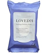 Loved01 Soothing Cleansing Wipes, Cleansing Makeup Remover Wipes for Sensitive Skin with Serum-Li...