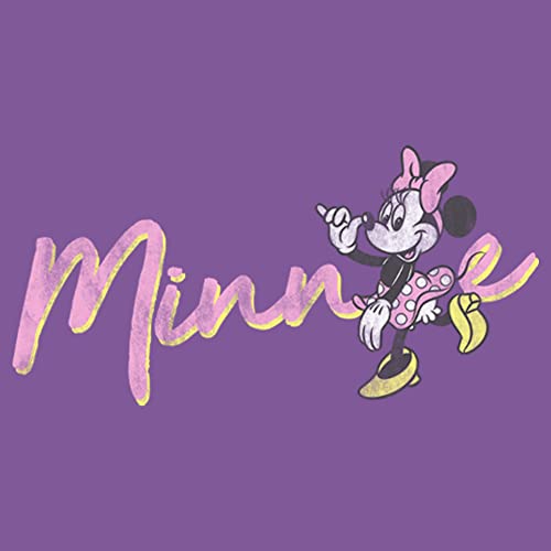 Disney Characters Minnie Girl's Heather Crew Tee2