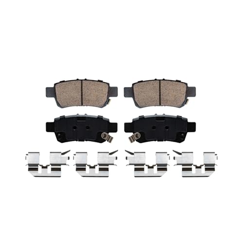 Image of Detroit Axle - Rear Brake Kit for 2005-2010 Honda Odyssey, Drilled and Slotted Disc Brake Rotors Ceramic Brakes Pads with Hardware 2006 2007 2008 2009 Replacement : 12.32 inch inch Rotor