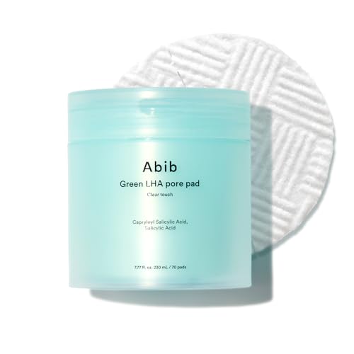 Image of Abib Green LHA Pore Pad Clear Touch - BHA Exfoliating Toner Pads for Pore Care, Sebum Control & Skin Texture Refining, Korean Skincare, 70 Pads 230mL
