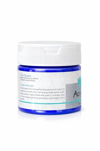 Image of Acrylic paint 100ml for artist & craft Painting colour smooth Finish Art paint Perfect for Canvas Wood (Blue)