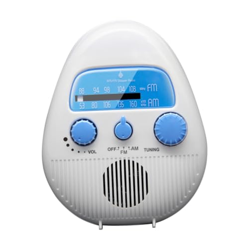 HOMSFOU Wasserdichtes Duschradio mit Aufhängung Langlebiger Am Fm Empfänger Tragbarer Bad Radio Speaker Klarer Klang Automatische Sendersuche Geeignet für Badezimmer und Dusche HOMSFOU Wasserdichtes Duschradio mit Aufhängung Langlebiger Am Fm Empfänger Tragbarer Bad Radio Speaker Klarer Klang Automatische Sendersuche Geeignet für Badezimmer und Dusche