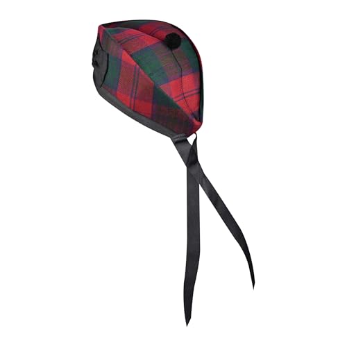 Image of Glengarry Cap-Traditional Scottish Hat, Acrylic Wool Tartan Glengarry hat, Kilts /Bagpipes Accessories