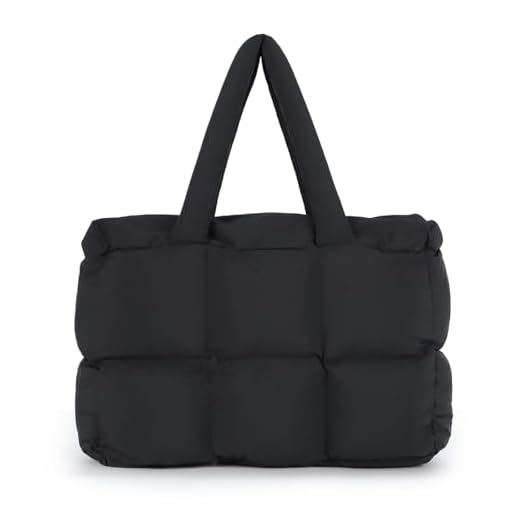 Jywmsc Sac fourre-tout Matelassé pour Femme, Grand sac à Main Matelassé Matelassé Léger pour Voyage, Gym, Shopping, Travail