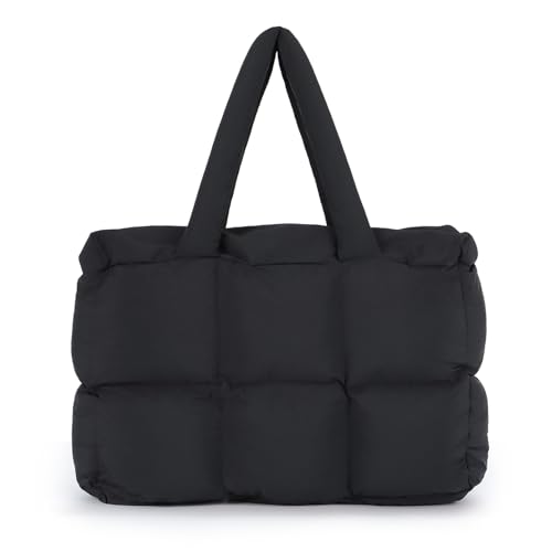 Jywmsc Sac fourre-tout Matelassé pour Femme, Grand sac à Main Matelassé Matelassé Léger pour Voyage, Gym, Shopping, Travail