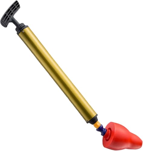 YelaJoy High Pressure Toilet Plunger - Stainless Steel Drain Unblocker with 180 Rotating Rubber Seal & Ergonomic Press Handle - Portable Clog Remover for Toilet Bathroom Kitchen Bathtub