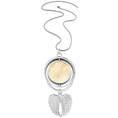 Collier avec pendentif en marbre CeracTile en sergé ailes d'ange pour homme et femme