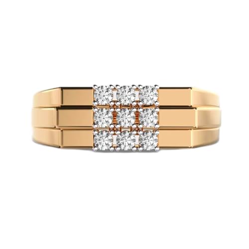 Bague moissanite homme en argent plaqué or pour sublimer vos tenues de soirée