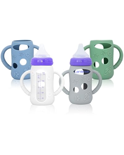 4 Pack Silicone Bottle Sleeves for Lansinoh